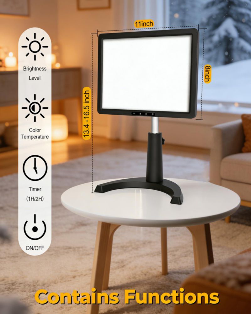 Lámpara de Terapia de Luz MirthSip 12000 lux LED de Espectro Completo