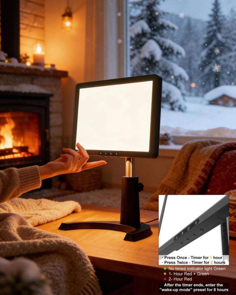 Lámpara de Terapia de Luz MirthSip 12000 lux LED de Espectro Completo