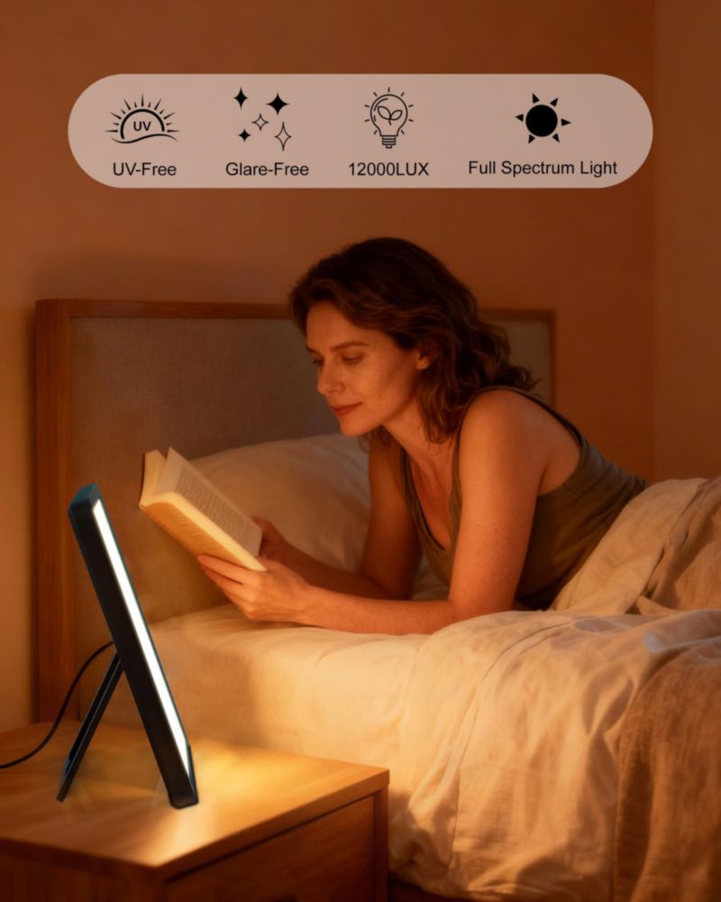 Lámpara de Terapia de Luz MirthSip 12000 lux LED de Espectro Completo
