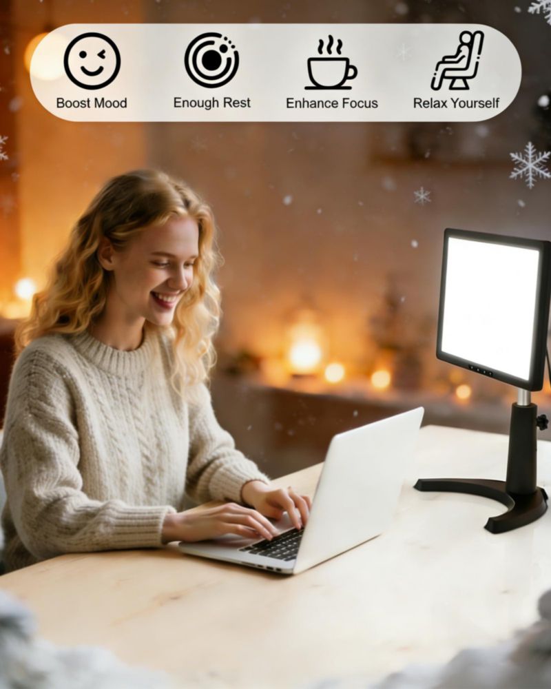 Lámpara de Terapia de Luz MirthSip 12000 lux LED de Espectro Completo