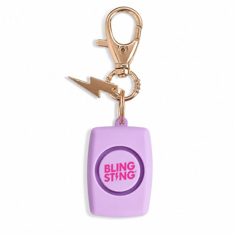 Alarma BLINGSTING 125 dB con luz LED y llavero – Lavanda
