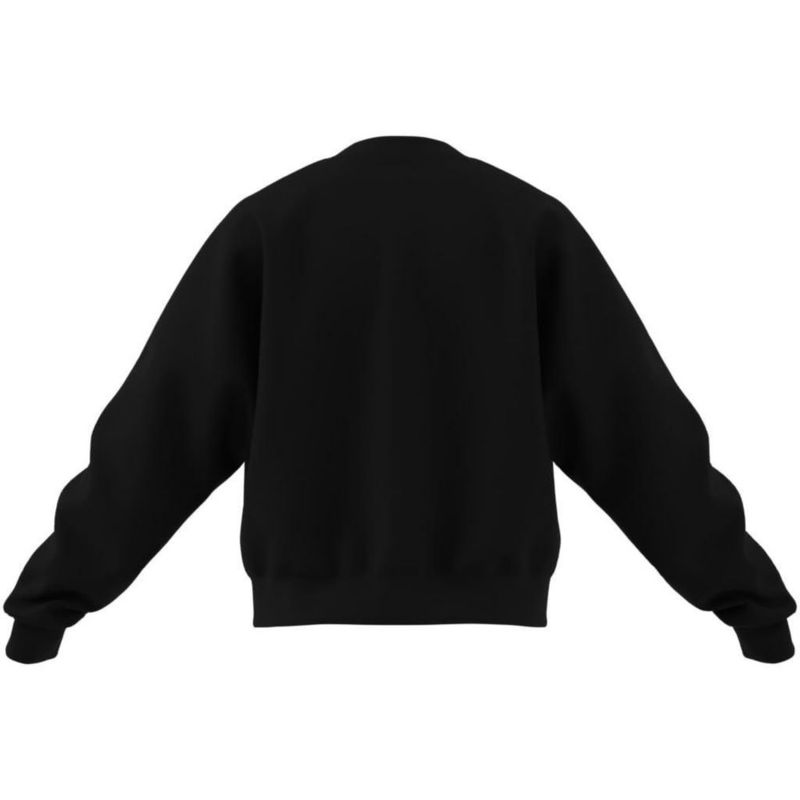 Sudadera adidas talla S negro/blanco con logo de forro polar