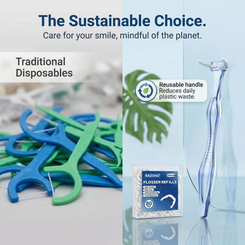 Limpiador Dental RAZOKO 80 Recargas Libre de PTFE y PFAS