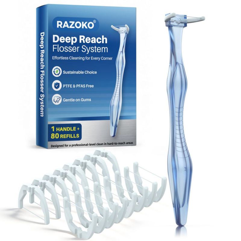 Limpiador Dental RAZOKO 80 Recargas Libre de PTFE y PFAS