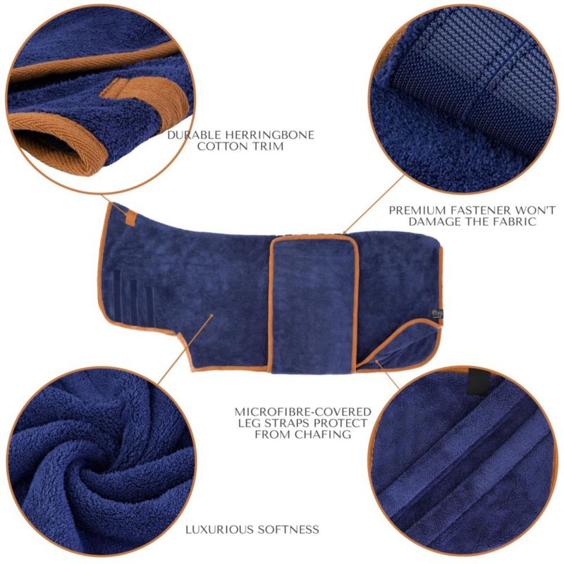 Bata para Perro Lucky Pooch XXXL Ciruela de Microfibra Absorbente