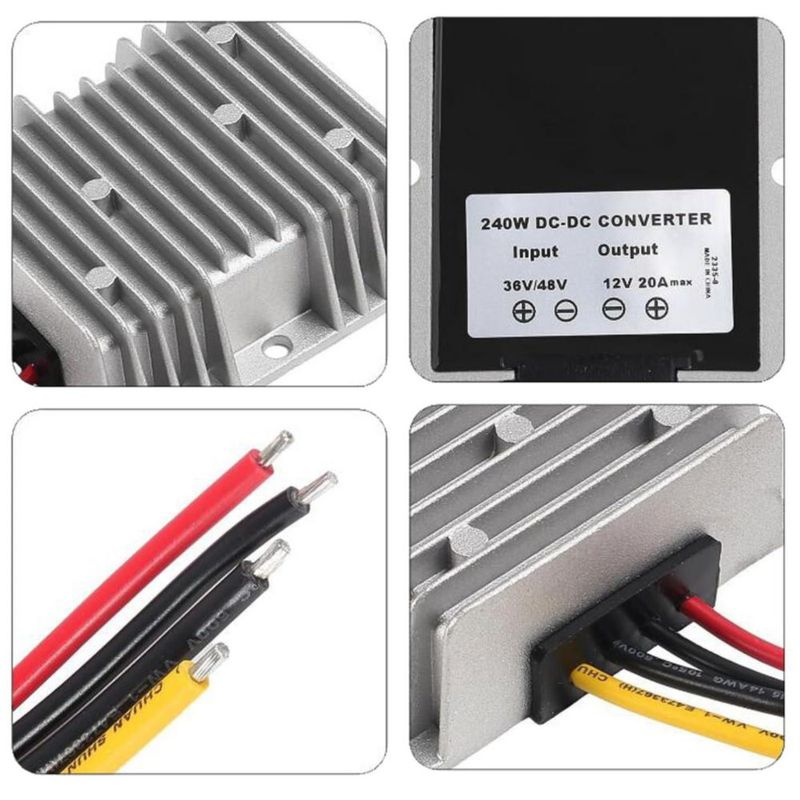 Convertidor de potencia DIANN 36V/48V a 12V 20A impermeable