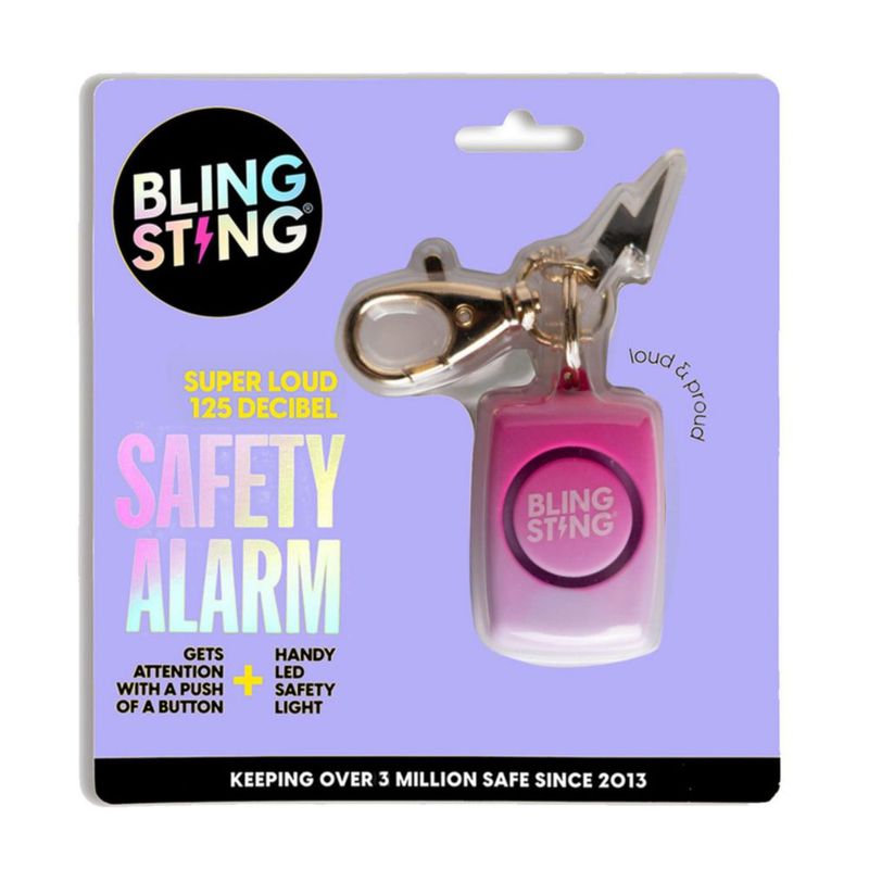Alarma BLINGSTING 125 dB con luz LED y llavero ombre