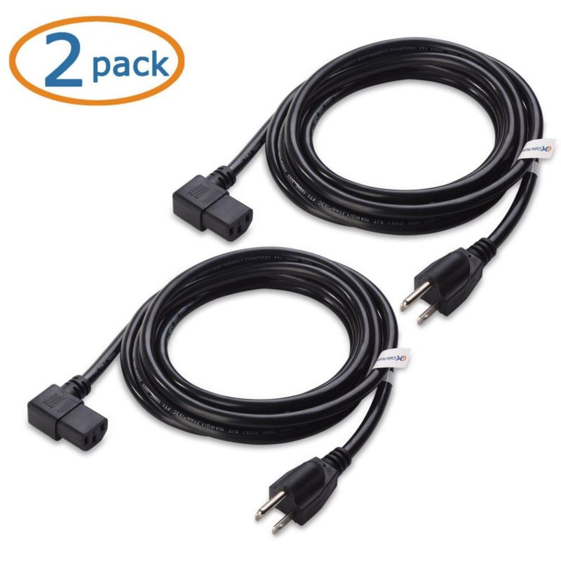 Cable de alimentación Cable Matters paquete de 2 unidades 16 AWG 3 m ángulo recto