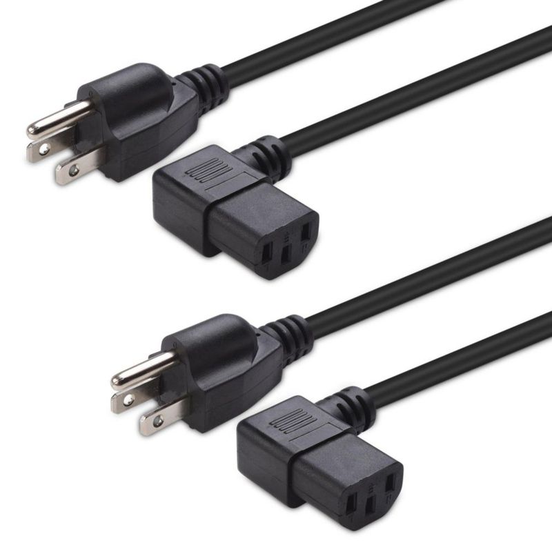 Cable de alimentación Cable Matters paquete de 2 unidades 16 AWG 3 m ángulo recto