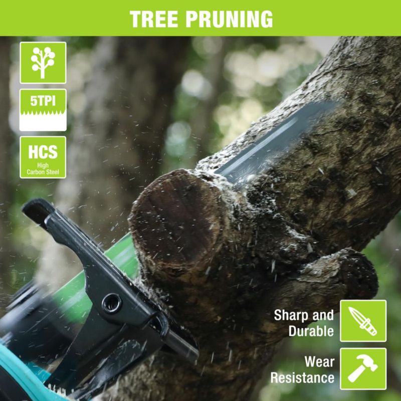 Cuchilla de sierra WORKPRO 15 cm 5 TPI juego de 5 piezas para poda de madera