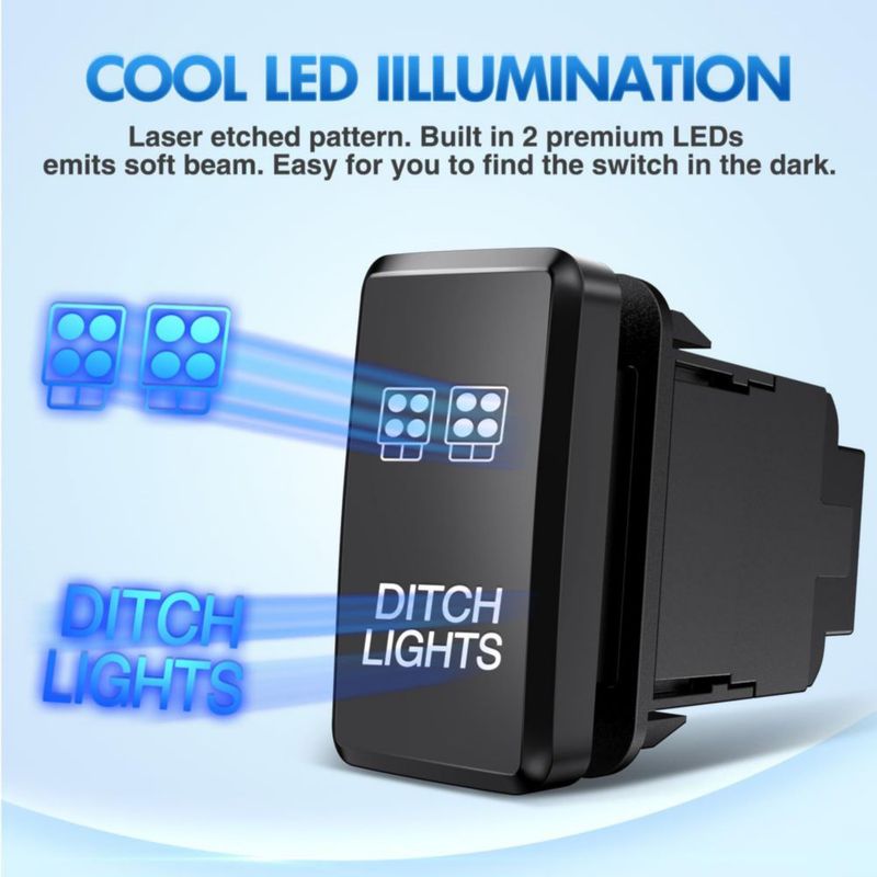 Interruptor Nilight 4 cm x 2 cm con kit de cableado