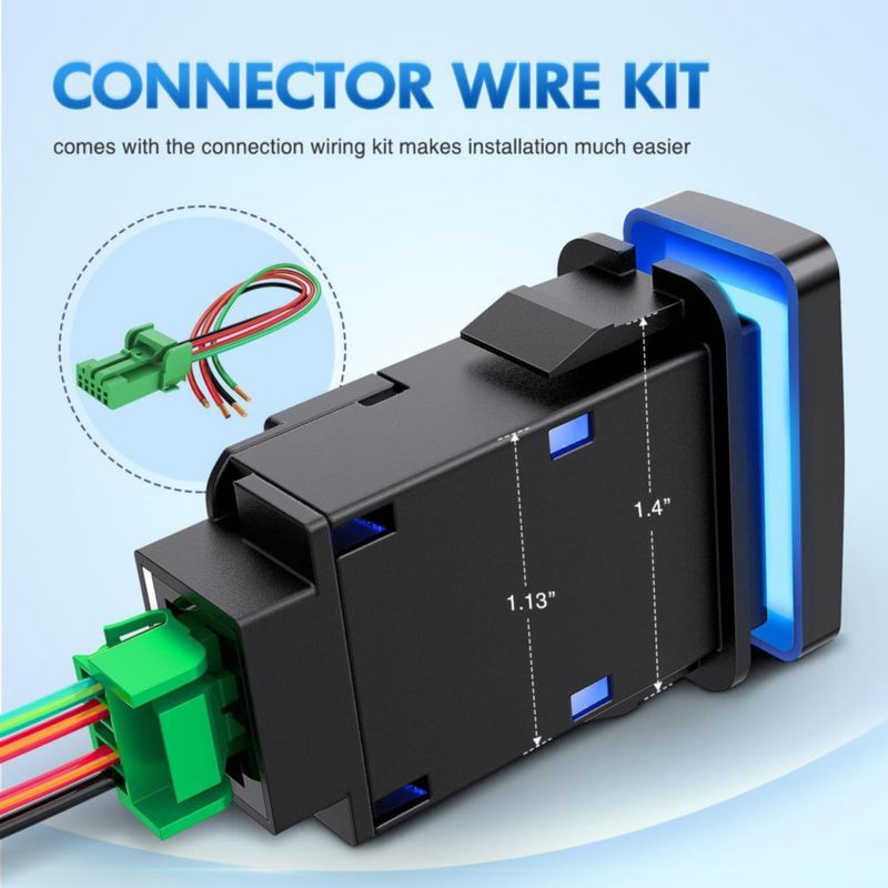 Interruptor Nilight 4 cm x 2 cm con kit de cableado