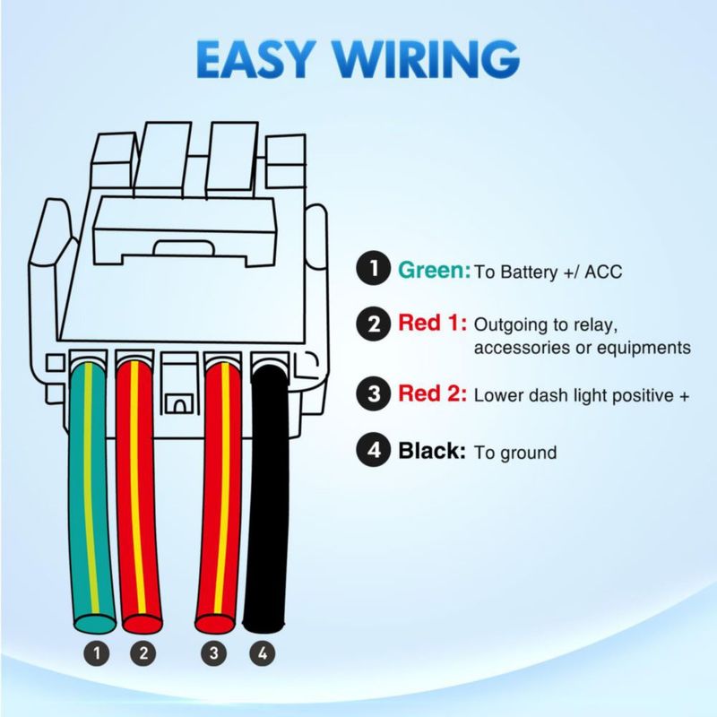 Interruptor Nilight 4 cm x 2 cm con kit de cableado