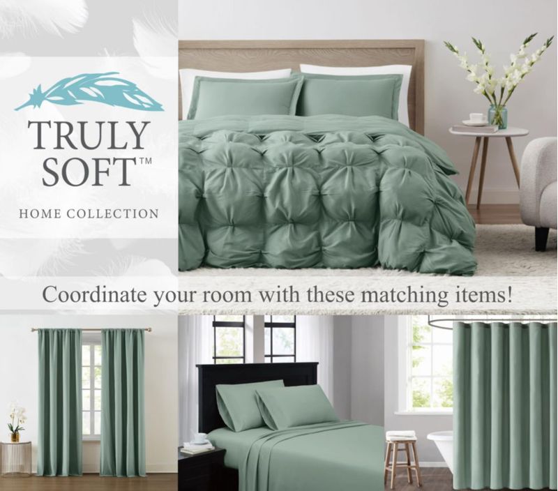 Juego de Edredón TRULY SOFT Full/Queen Gris a Cuadros tipo Buffalo