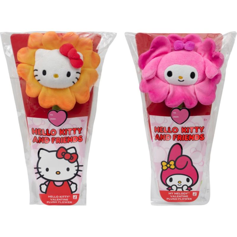 Set de 2 peluches de flores Hello Kitty y My Melody de 36 cm – Jazwares