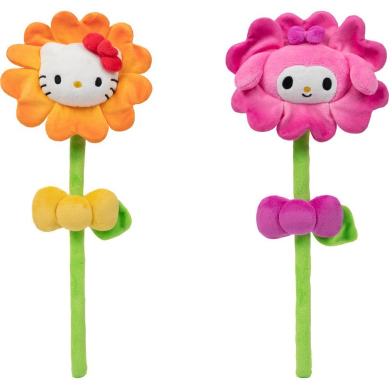 Set de 2 peluches de flores Hello Kitty y My Melody de 36 cm – Jazwares