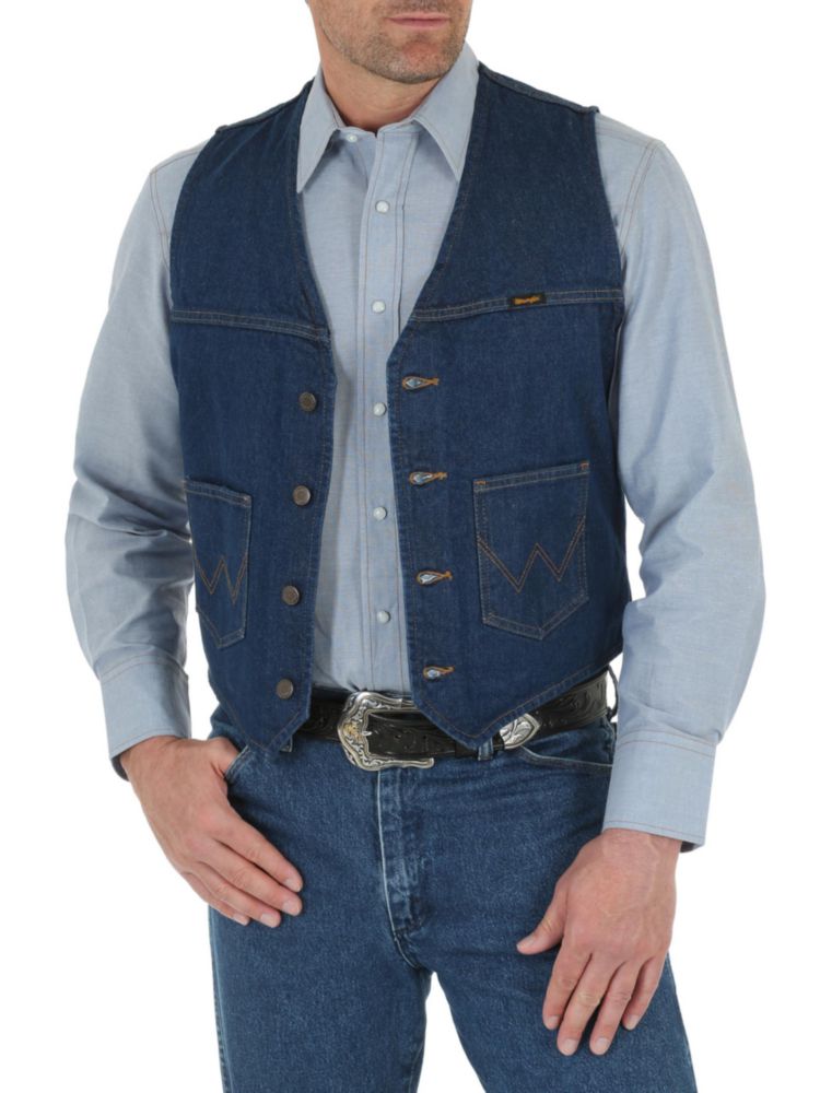 Chaleco Wrangler de denim sin forro talla X-Large EE. UU.