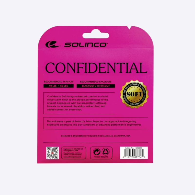 Cuerda de Tenis Solinco Confidential 122 m Rosa 17