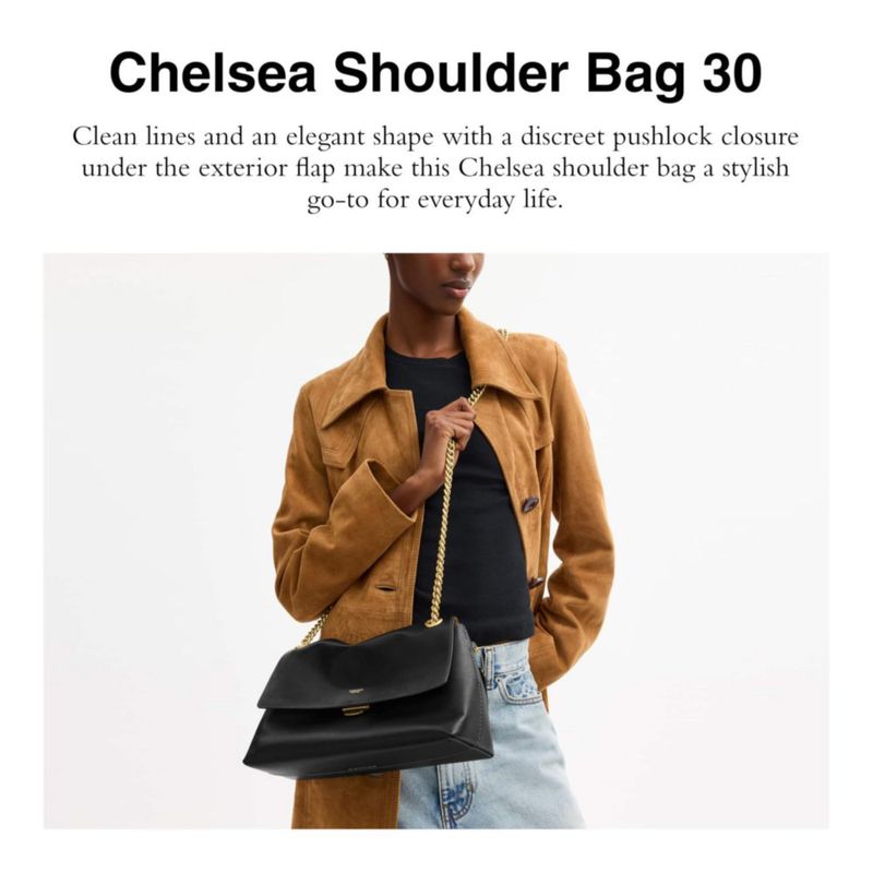 Bolso de hombro Coach Chelsea 30 cm con cadena