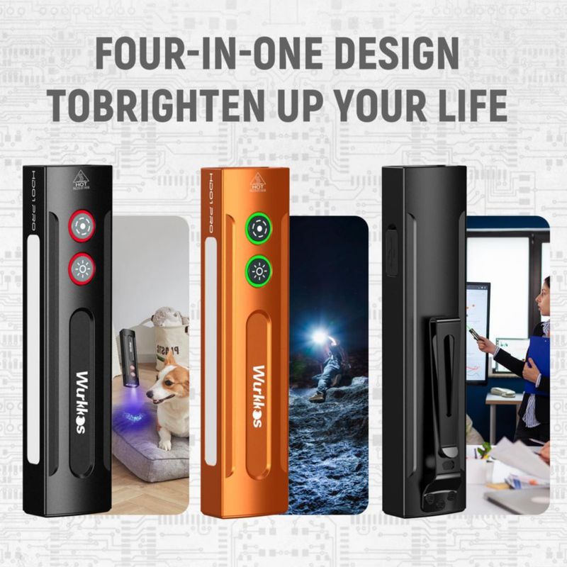 Linterna Wurkkos HD01 PRO 1200 lúmenes RGB UV