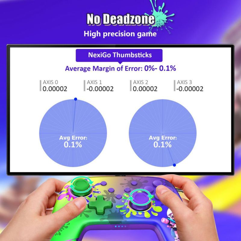 Controlador inalámbrico Bluetooth NexiGo Inkling con LED