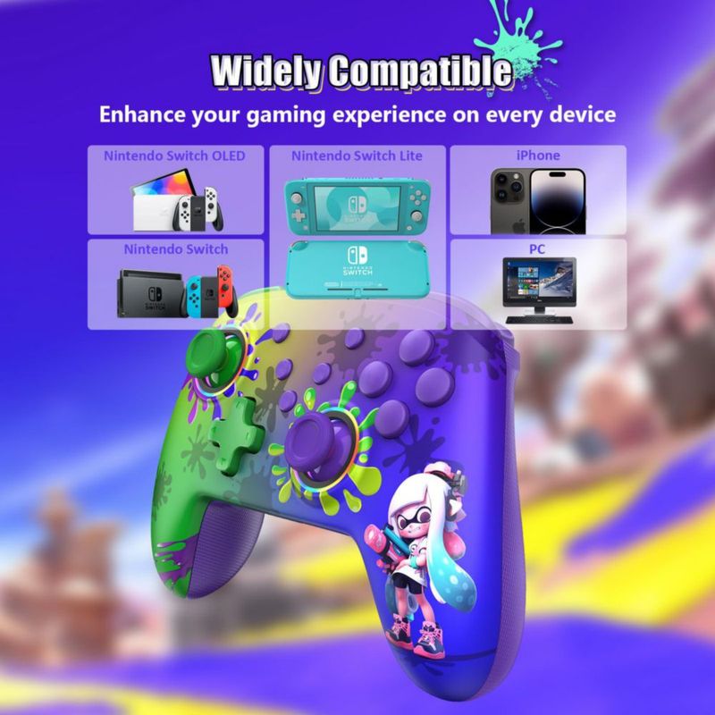 Controlador inalámbrico Bluetooth NexiGo Inkling con LED