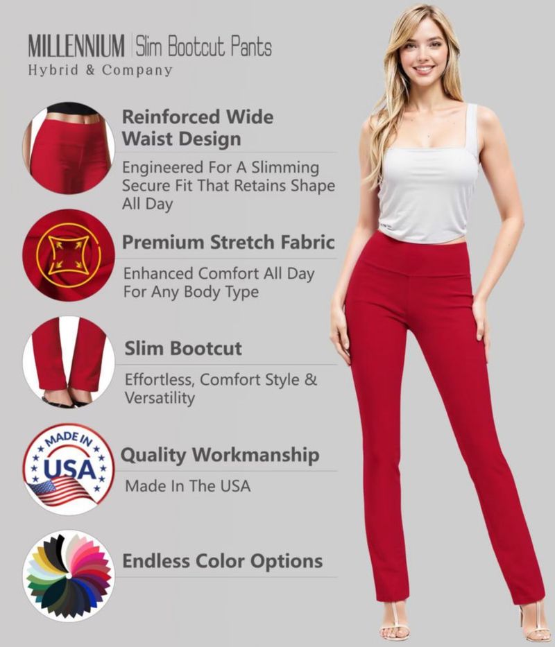 PANTALONES Hybrid & Company P44972BLX ROJO 1X