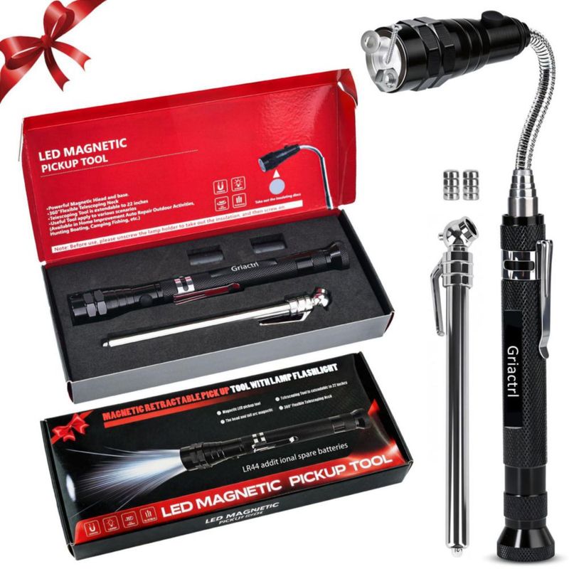 Herramienta de Recogida magnética Griactrl 56 cm con Linterna LED