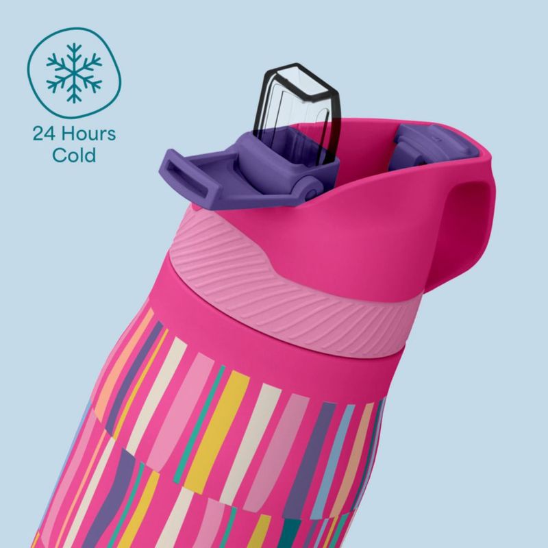 Botella de Agua Ottle 680 ml Aislada con Pajilla Abatible – Diseño Candy