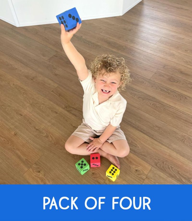 Dados de espuma jumbo Blu Jay 6 cm (paquete de 4)