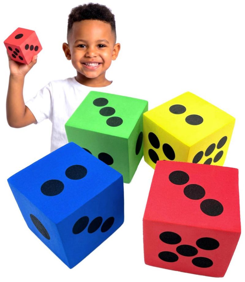 Dados de espuma jumbo Blu Jay 6 cm (paquete de 4)