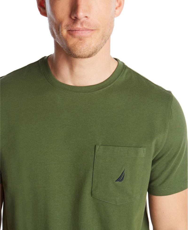 Camiseta Nautica Mujer Talla Mediana Bosque de Pino Cuello Redondo