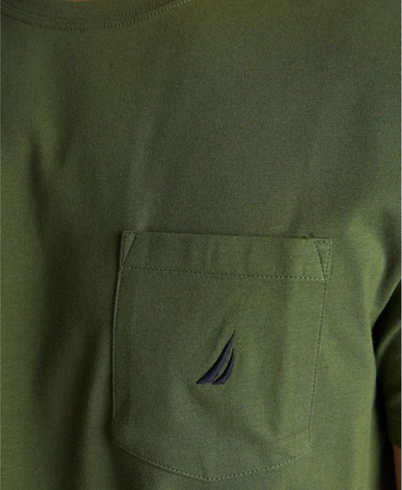 Camiseta Nautica Mujer Talla Mediana Bosque de Pino Cuello Redondo