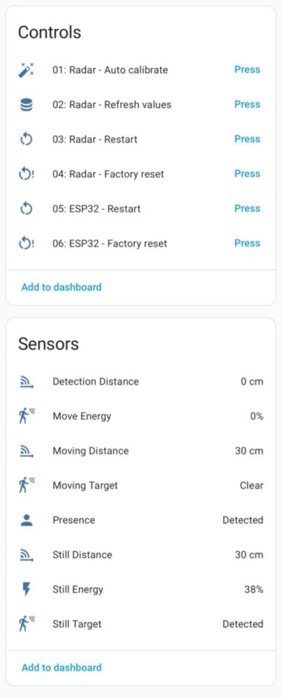Sensor de movimiento AKAMATIΣ WiFi con radar mmWave de 6 m (2 unidades)