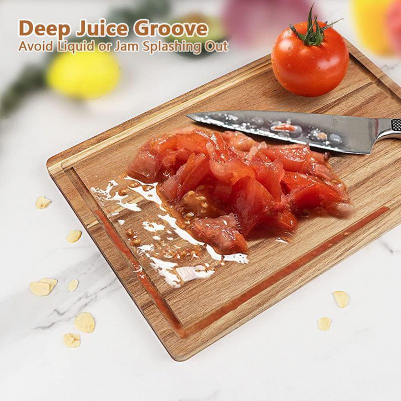 Tabla de cortar AIDEA 38x25 30x20 23x15 cm con canal de jugo
