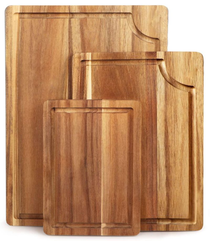 Tabla de cortar AIDEA 38x25 30x20 23x15 cm con canal de jugo