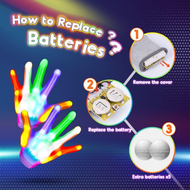 Guantes LED Zlovja Cool Toys para niños y niñas de 6 a 12 años