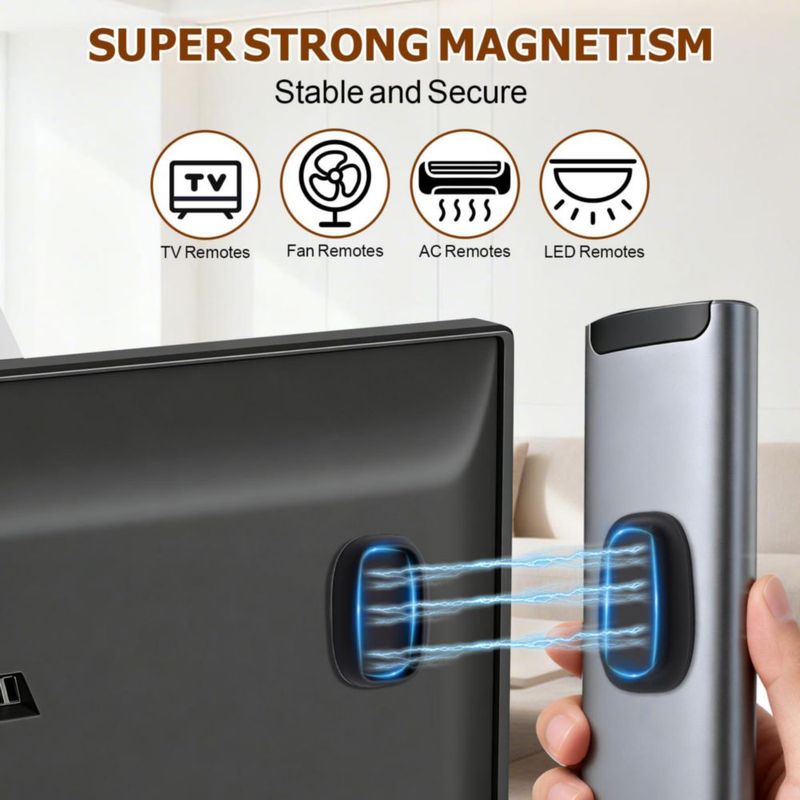 Soporte Magnético de Pared para Control Remoto Ninsula 4 Unidades Negro