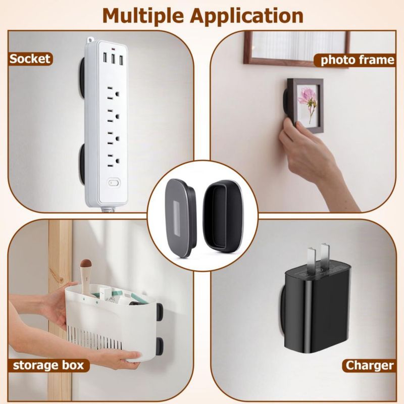Soporte Magnético de Pared para Control Remoto Ninsula 4 Unidades Negro