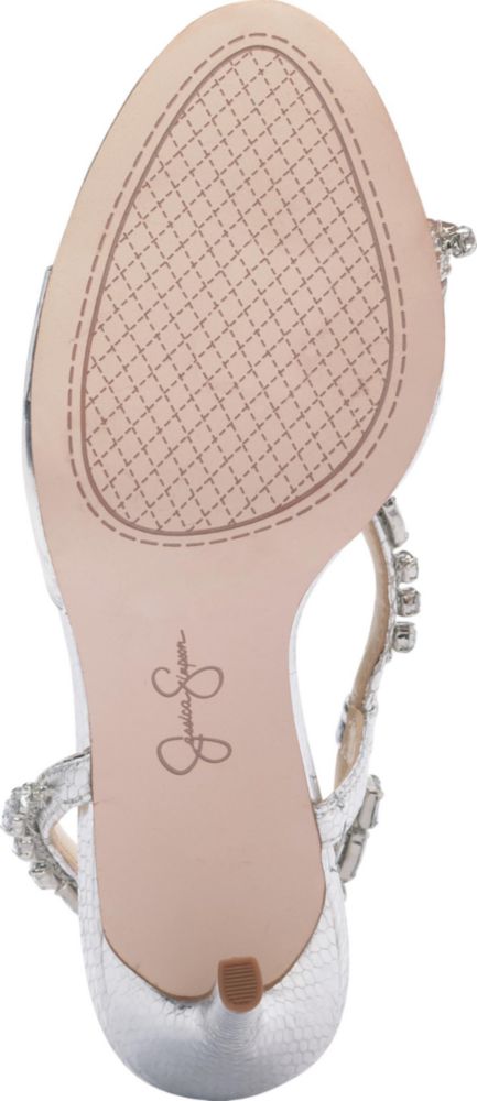 Sandalia Jessica Simpson 7.5 M Plateado/Transparente