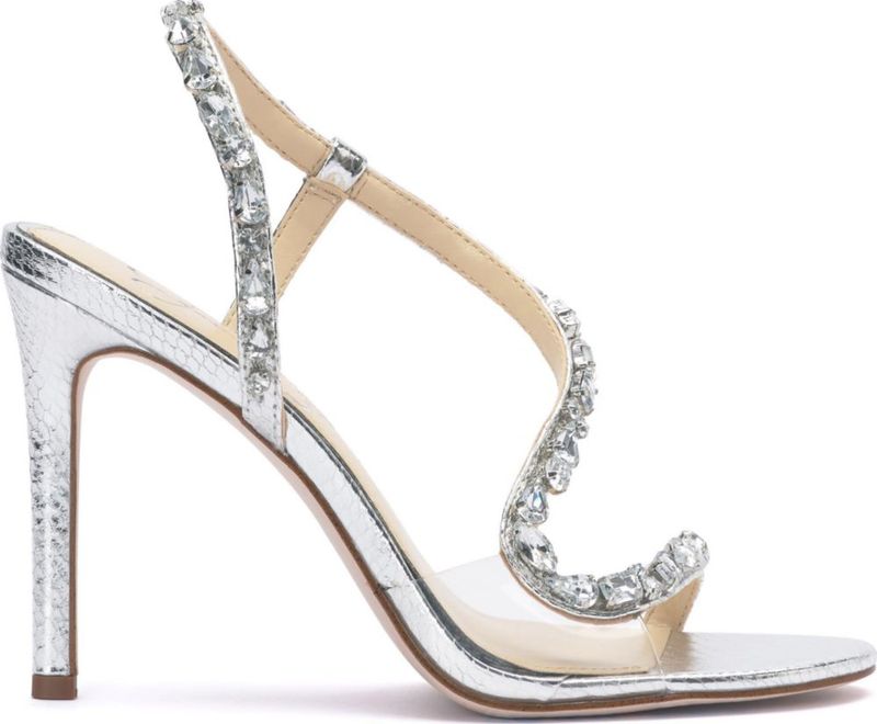 Sandalia Jessica Simpson 7.5 M Plateado/Transparente