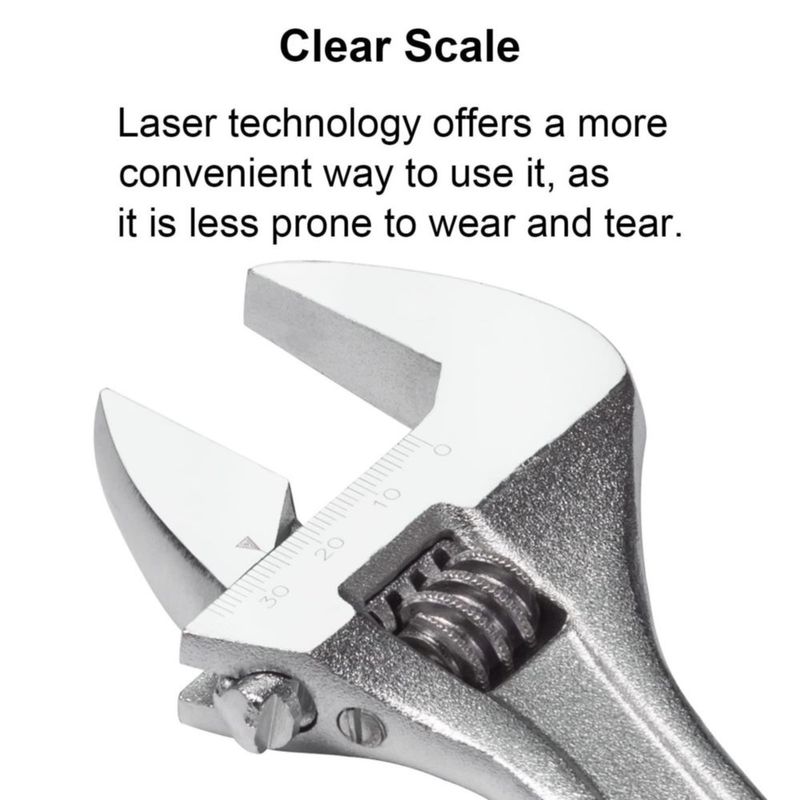 LLAVE AJUSTABLE Jetech 20 cm Acero Cromo‑Vanadio Métrico