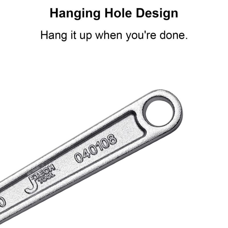 LLAVE AJUSTABLE Jetech 20 cm Acero Cromo‑Vanadio Métrico