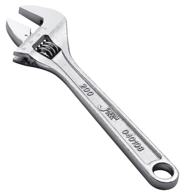 LLAVE AJUSTABLE Jetech 20 cm Acero Cromo‑Vanadio Métrico