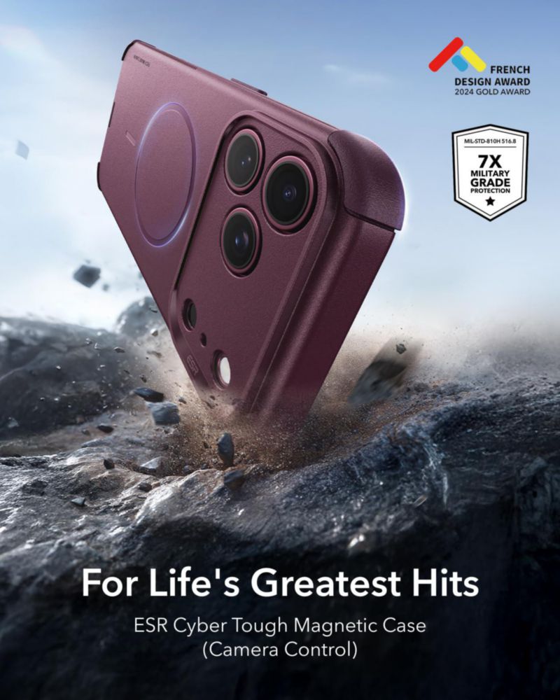Funda ESR para iPhone 18/17 Pro Max – Burdeos