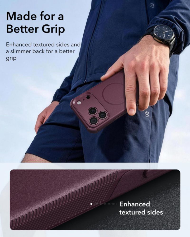 Funda ESR para iPhone 18/17 Pro Max – Burdeos