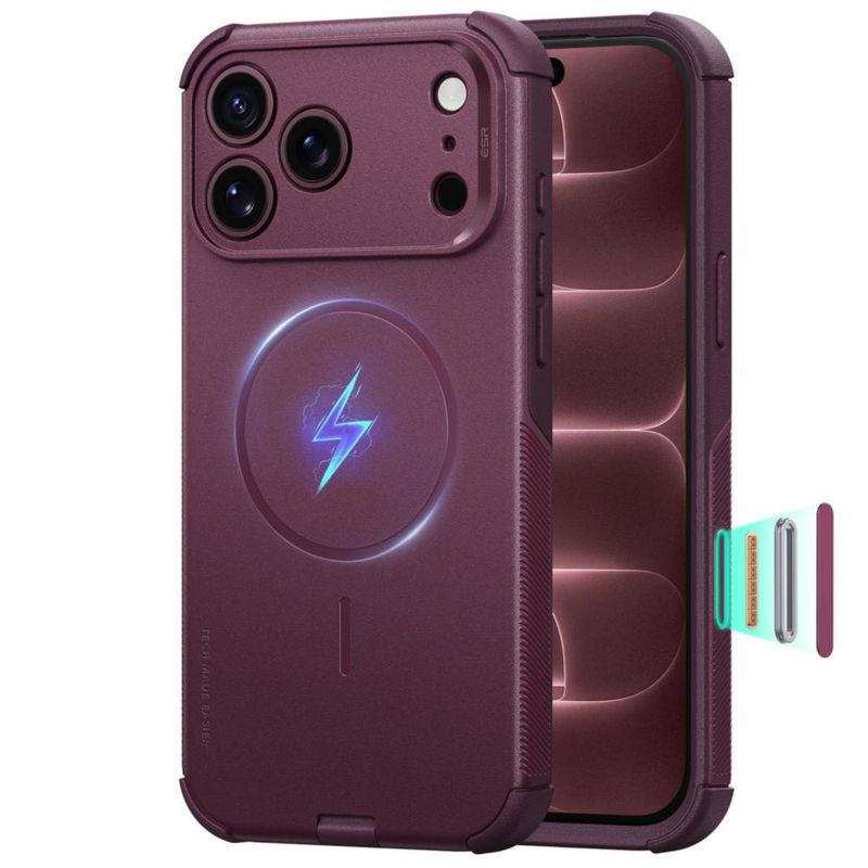 Funda ESR para iPhone 18/17 Pro Max – Burdeos