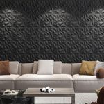 Paneles de pared Art3d 30x30 cm pack de 50 negro diamante