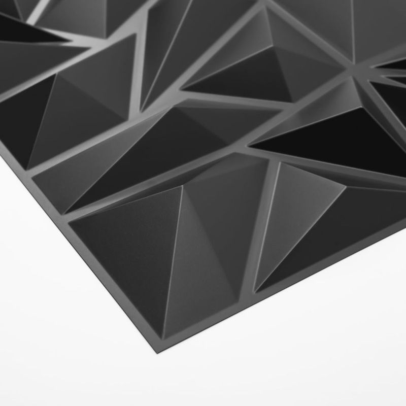 Paneles de pared Art3d 30x30 cm pack de 50 negro diamante