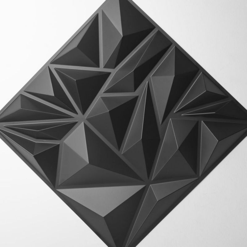 Paneles de pared Art3d 30x30 cm pack de 50 negro diamante